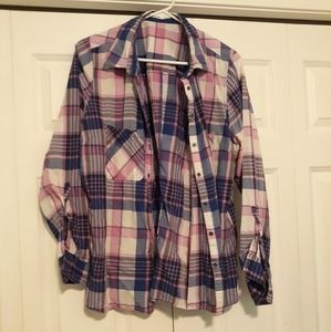 Maurice's Plaid Buttoned Shirt Size 2